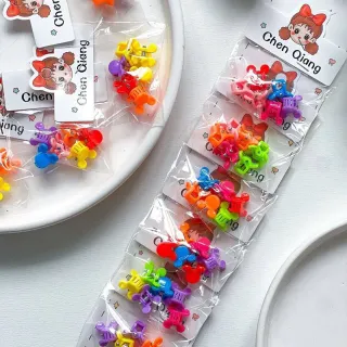 مینی کلیپس مو کودکانه – کارت 10 بسته‌ای (هر بسته 6 عددی)