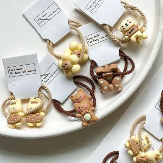 کش مو دخترانه فانتزی عروسکی خرسی 20 عددی