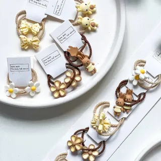 کش مو دخترانه فانتزی عروسکی و گل‌دار 20 عددی02