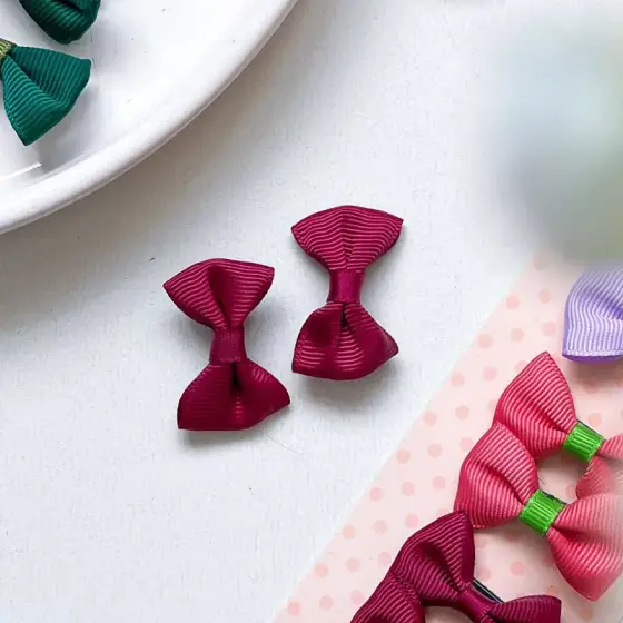 گیره مو رنگی پاپیونی بسته 20 عددی