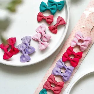 گیره مو رنگی پاپیونی بسته 20 عددی 02