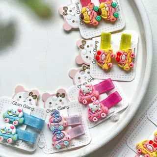 گیره مو فانتزی کودکانه طرح حیوانات کارتونی ورق 20 عددی مدل Chen Qiang