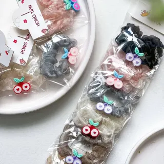 کش مو فانتزی کودکانه طرح میوه کارتونی ورق 10 عددی مدل HONG TIAN