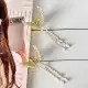 کلیپس مو فلزی طرح پروانه‌ای با آویز رنگ ثابت بسته 12 عددی و 6 عددی