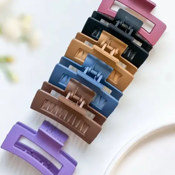 کلیپس مو مستطیلی ساده جین 12 تایی