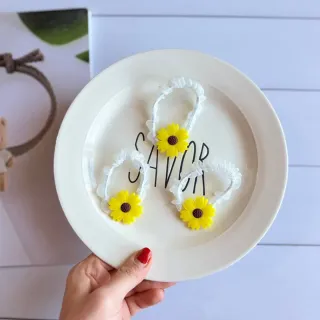 کش مو کارتی گل آفتابگردانی – کارت 10 عددی (میکس رنگی)