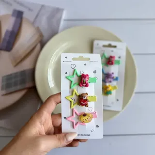 پک گیره انبری فانتزی کارتونی – جین 6 و 12 کارت (میکس رنگی)