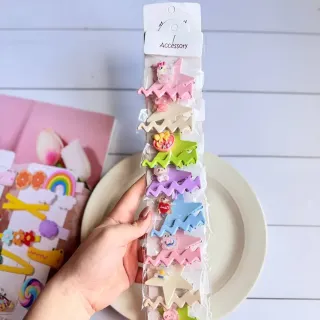 گیره انبری کارتی فانتزی – کارت 10 جفتی (میکس رنگی)