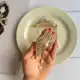 گیره چفتی فلزی طرح تاج مرواریدی آویزی