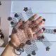 شانه فنری بزرگ نگین‌دار طرح فانتزی