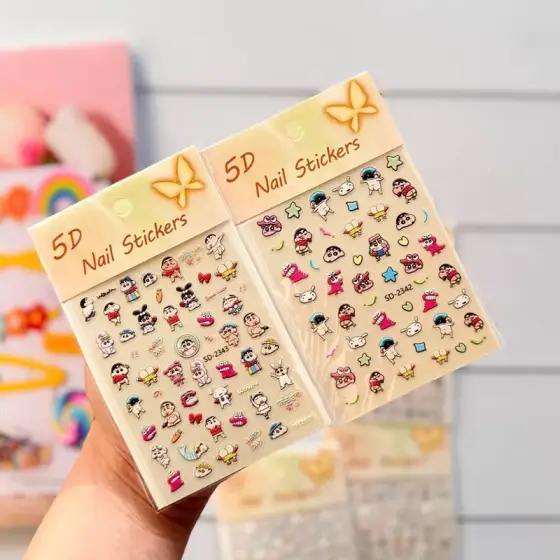 برچسب فانتزی – طرح میکس (5D Nail Stickers)