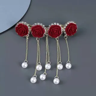 گیره فرانسوی رز نگین‌دار – کد 1026