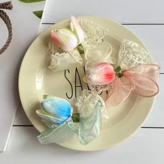 گیره انبری رنگی گلدار – کد 1071