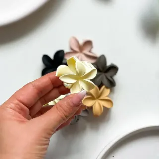 کلیپس مو پلومریا طرح گل مات – بسته 12 عددی