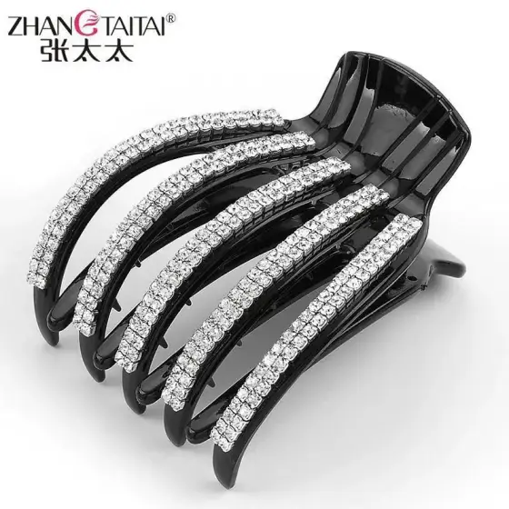 گیره انبری رنگی نگین‌دار مشکی – کد 1228