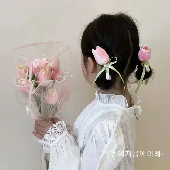 گیره انبری رنگی طرح گل لاله – کد 1231