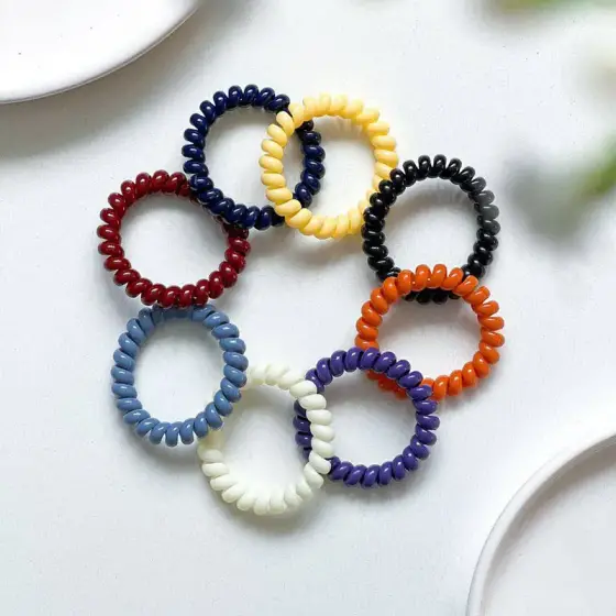 کش مو سیم تلفنی براق – بسته 100 عددی