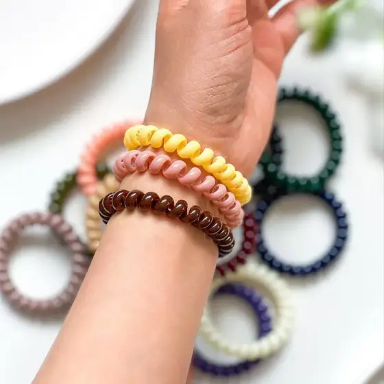 کش مو سیم تلفنی براق – بسته 100 عددی