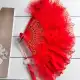 بادبزن پرپَر قرمز مجلسی – کد 1332